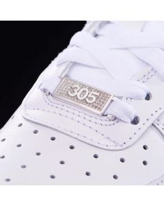 Iced Miami "305" Lace Lock in White Gold-Pair