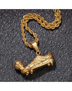 Soccer Shoes Pendant in Gold