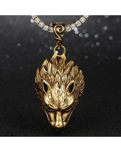 Wolf Pendant in Gold