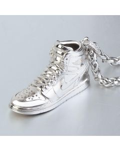 Fashion Shoes Pendant in White Gold