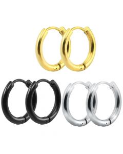 12mm Stainless Steel Hoop Earrings