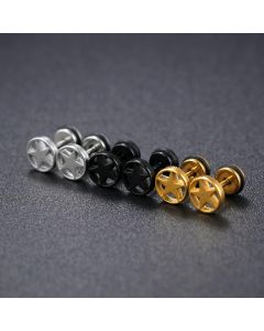 Titanium Steel Five-pointed Stud Earrings
