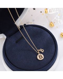 Iced Initial Letter Necklace