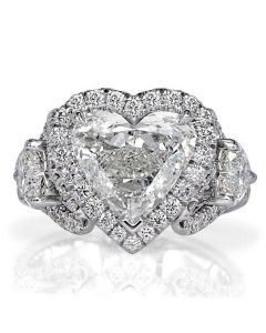 5.01 CT Heart Cut Engagement Ring