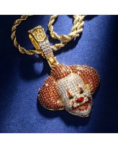 Iced Pennywise Pendant in Gold