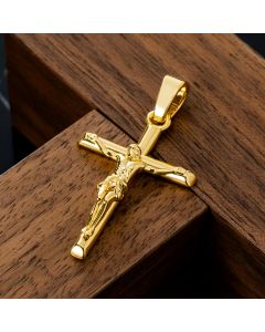 Crucifix Cross Pendant in Gold