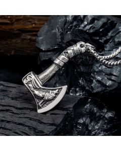 Viking Axe  Stainless Steel Pendant