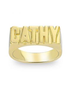 Personalized Capital Letters Name Ring