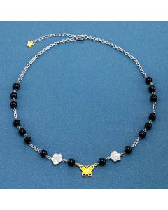 Black Pearl Butterfly Chain