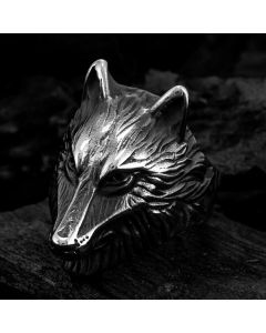 Vintage Wolf Stainless Steel Ring