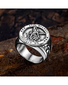 Archangel Saint Michael Stainless Steel Ring