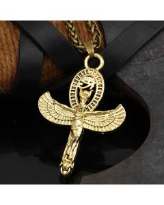 Isis Goddess with Eye of Horus Ankh Pendant