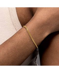 Women's 3mm Cuban Bracelet in Gold