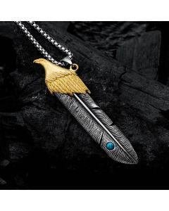Eagle Feather Stainless Steel Pendant