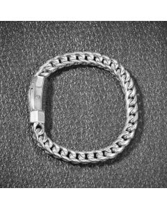 8mm 8" Stainless Steel Franco Bracelet