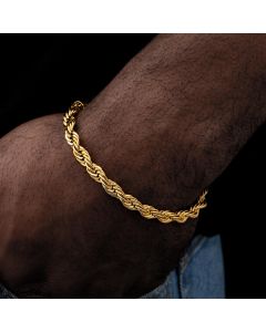 5mm Rope Bracelet in Gold