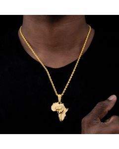 Fist Power in Pan African Pendant
