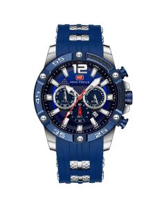 47mm Sports Multi-function Luminous Waterproof Quartz Blue Watch