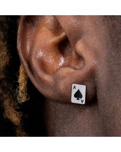 Ace of Spades Playing Card Earrings
