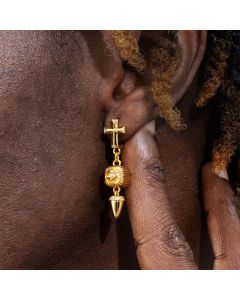 Cross Eye of God Cone Dangle Earrings