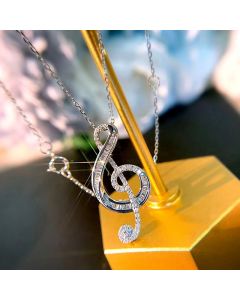 Iced Musical Note Necklace
