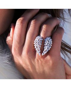 Iced Wings Adjustable Ring