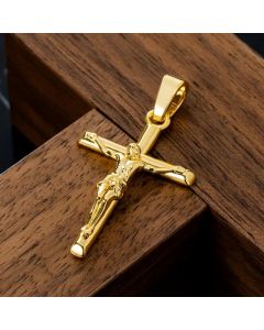 Crucifixion of Jesus Cross Pendant in Gold