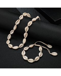 Handmade Puka Shell Bracelet & Choker Set