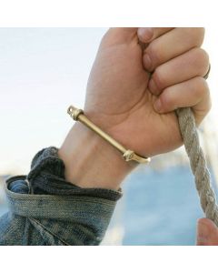 Anchor Hook Horseshoe Titanium Steel Bangle Bracelet