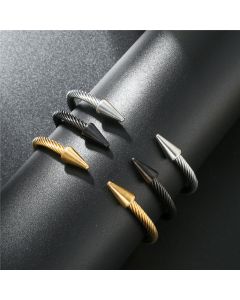 Nail Titanium Steel Open Bracelet