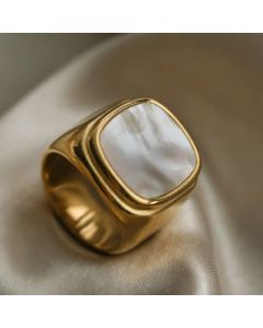 Mother of Pearl Chunky Dome Ring