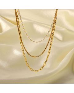 Small Pearl Chain Three-layer Necklace