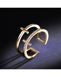 Double-layer Cross Open Ring