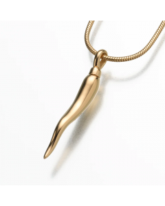 Italian Horn Cremation Urn Ashes Pendant
