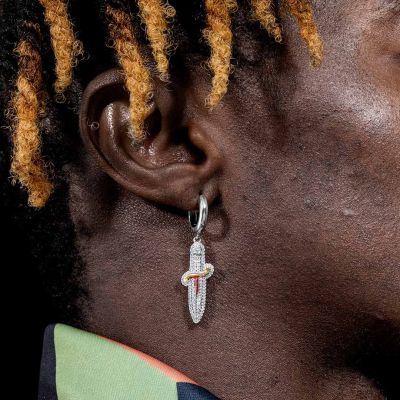 Bestseller Iced Out Earrings, Mens Hip Hop Earrings – Helloice.com 