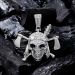 Iced Pirate Pendant in White Gold