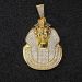 Iced Large Pharaoh Pendant in Gold