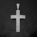 Micro Pave Large Cross Pendant in White Gold