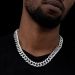Iced 13mm Miami Cuban Link Chain in White Gold