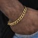 9mm Diamond-Cut Cuban Bracelet in Gold