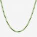 Iced Baguette Cut White & Green Stones Tennis Chain Necklace in Gold