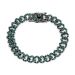 11mm Emerald & Black Stones Cuban Bracelet for Women