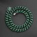 12mm Emerald Micro Paved Cuban Chain in Black Gold