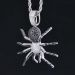 White and Black Iced Spider Pendant