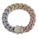 New 14mm Tri-Colored Iced Cuban Link Bracelet