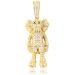 Iced Cartoon Doll Pendant in Gold