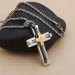 Two-tone Stainless Steel Cross Pendant