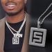 Iced Quavo Huncho Pendant in White Gold