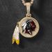 Iced American Indian Pendant in Gold