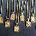 Initial Medallion Letter Pendant Necklace in Gold